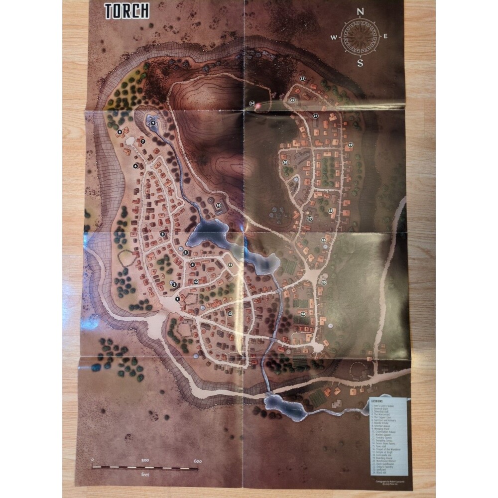 Pathfinder Campaign Setting Torch Map 21.5" X 33"